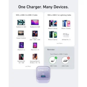 Anker USB C GaN Charger 30W, 511 Charger (Nano 3) – Black - EZTech