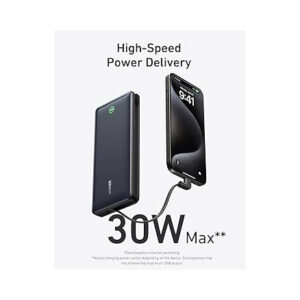 Anker Nano Power Bank 20K, 30W Fast Charging, Built-in USB-C Cable, Ultra-Compact 20000mAh Battery Pack - EZTech